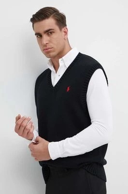 Zdjęcie produktu Polo Ralph Lauren kamizelka bawełniana kolor czarny ciepły 710A33366