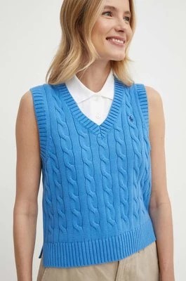 Zdjęcie produktu Polo Ralph Lauren kamizelka bawełniana kolor niebieski
