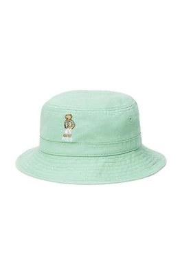 Zdjęcie produktu Polo Ralph Lauren kapelusz bawełniany dziecięcy kolor zielony bawełniany
