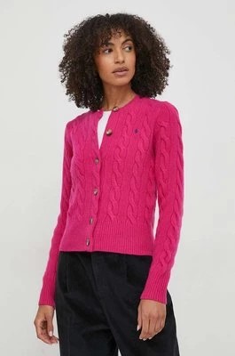 Zdjęcie produktu Polo Ralph Lauren kardigan wełniany kolor różowy