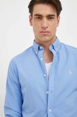 Zdjęcie produktu Polo Ralph Lauren koszula bawełniana 710804257015 męska slim z kołnierzykiem button-down