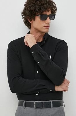 Zdjęcie produktu Polo Ralph Lauren koszula bawełniana męska kolor czarny regular z kołnierzykiem button-down