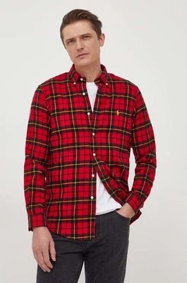 Zdjęcie produktu Polo Ralph Lauren koszula bawełniana męska kolor czerwony regular z kołnierzykiem button-down