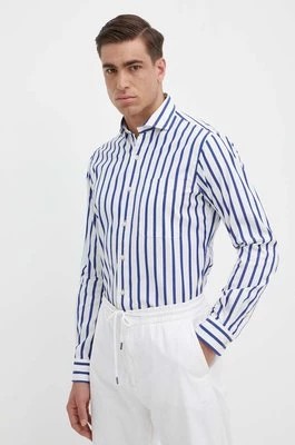 Zdjęcie produktu Polo Ralph Lauren koszula bawełniana męska kolor niebieski regular z kołnierzykiem włoskim 710925296