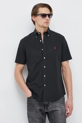 Zdjęcie produktu Polo Ralph Lauren koszula męska kolor czarny regular z kołnierzykiem button-down