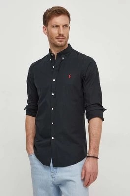 Zdjęcie produktu Polo Ralph Lauren koszula męska kolor czarny slim z kołnierzykiem button-down