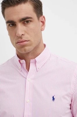 Zdjęcie produktu Polo Ralph Lauren koszula męska kolor różowy slim z kołnierzykiem button-down