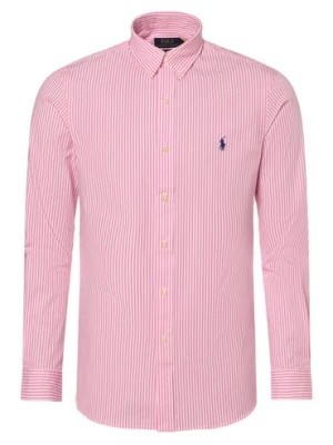 Zdjęcie produktu Polo Ralph Lauren Koszula męska - krój slim fit Mężczyźni Slim Fit Bawełna różowy|biały w paski,