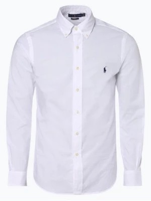 Zdjęcie produktu Polo Ralph Lauren Koszula męska Mężczyźni Slim Fit Bawełna biały jednolity button down,