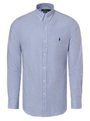 Zdjęcie produktu Polo Ralph Lauren Koszula męska Mężczyźni Slim Fit Bawełna niebieski|biały w kratkę,