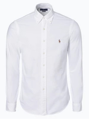 Zdjęcie produktu Polo Ralph Lauren Koszula męska Oxford Mężczyźni Slim Fit Bawełna biały jednolity button down,
