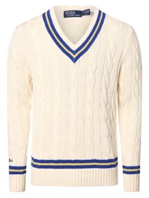 Zdjęcie produktu Polo Ralph Lauren Męski sweter Mężczyźni Bawełna biały jednolity,