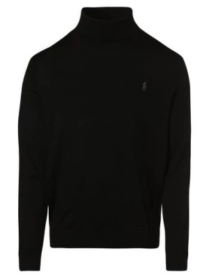 Zdjęcie produktu Polo Ralph Lauren Męski sweter z wełny merino Mężczyźni Wełna merino czarny jednolity,