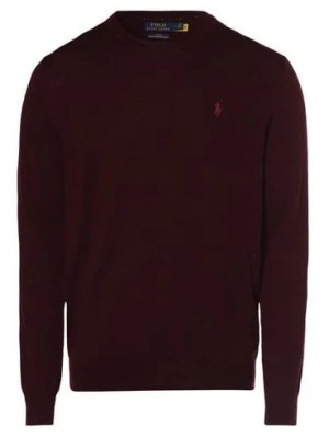 Zdjęcie produktu Polo Ralph Lauren Męski sweter z wełny merino Mężczyźni Wełna merino czerwony jednolity,