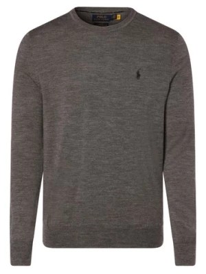 Zdjęcie produktu Polo Ralph Lauren Męski sweter z wełny merino Mężczyźni Wełna merino szary jednolity,