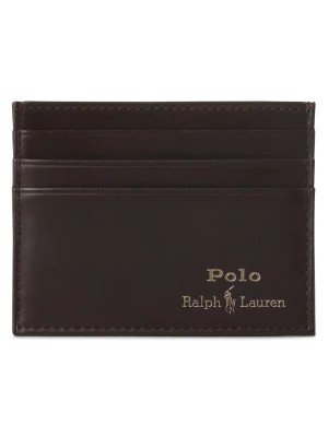 Zdjęcie produktu Polo Ralph Lauren Męskie skórzane etui na karty Mężczyźni skóra brązowy jednolity,