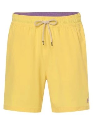 Zdjęcie produktu Polo Ralph Lauren Męskie spodenki kąpielowe Mężczyźni Sztuczne włókno żółty jednolity,