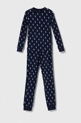 Zdjęcie produktu Polo Ralph Lauren piżama bawełniana dziecięca kolor granatowy wzorzysta