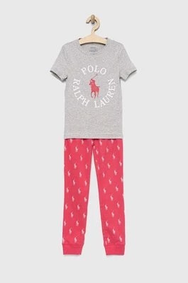 Zdjęcie produktu Polo Ralph Lauren piżama bawełniana dziecięca kolor różowy wzorzysta