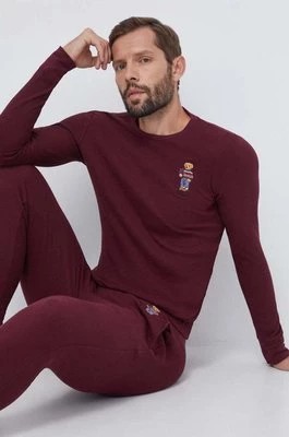 Zdjęcie produktu Polo Ralph Lauren piżama męska kolor bordowy gładka
