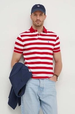 Zdjęcie produktu Polo Ralph Lauren polo bawełniane kolor czerwony wzorzysty