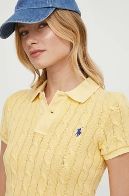 Zdjęcie produktu Polo Ralph Lauren polo bawełniane kolor żółty