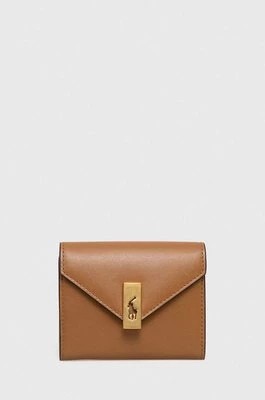 Zdjęcie produktu Polo Ralph Lauren portfel skórzany damski kolor beżowy