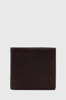 Zdjęcie produktu Polo Ralph Lauren portfel skórzany męski kolor brązowy