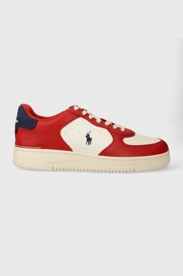 Zdjęcie produktu Polo Ralph Lauren sneakersy skórzane Masters Crt kolor czerwony 809931571002