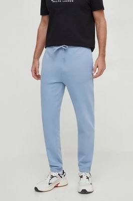 Zdjęcie produktu Polo Ralph Lauren spodnie dresowe bawełniane kolor niebieski gładkie
