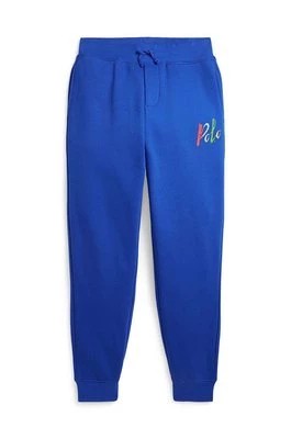 Zdjęcie produktu Polo Ralph Lauren spodnie dresowe dziecięce kolor niebieski gładkie