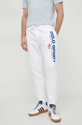 Zdjęcie produktu Polo Ralph Lauren spodnie dresowe kolor biały z nadrukiem 710835768