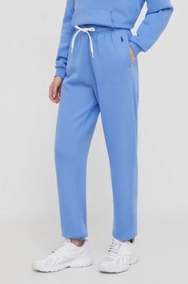 Zdjęcie produktu Polo Ralph Lauren spodnie dresowe kolor niebieski gładkie