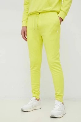 Zdjęcie produktu Polo Ralph Lauren spodnie dresowe męskie kolor żółty gładkie