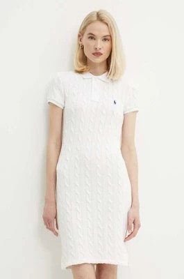 Zdjęcie produktu Polo Ralph Lauren sukienka bawełniana kolor biały mini prosta 211943139