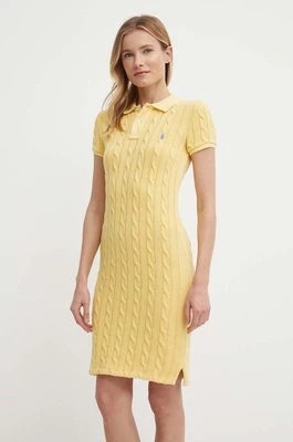 Zdjęcie produktu Polo Ralph Lauren sukienka bawełniana kolor żółty mini prosta 211943139