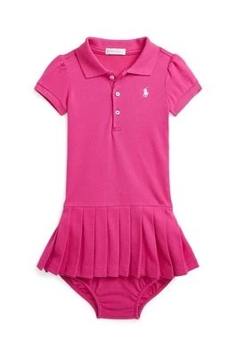 Zdjęcie produktu Polo Ralph Lauren sukienka bawełniana niemowlęca kolor różowy mini prosta