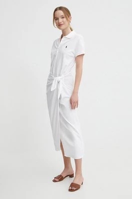 Zdjęcie produktu Polo Ralph Lauren sukienka kolor biały maxi rozkloszowana 211935605