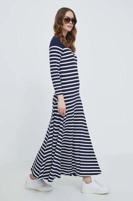 Zdjęcie produktu Polo Ralph Lauren sukienka kolor granatowy maxi rozkloszowana 211924266