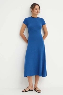 Zdjęcie produktu Polo Ralph Lauren sukienka kolor niebieski maxi rozkloszowana