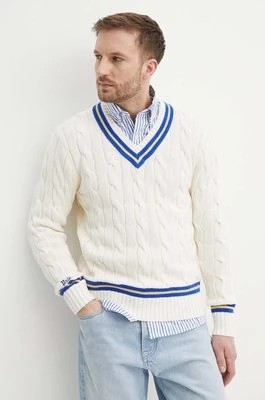 Zdjęcie produktu Polo Ralph Lauren sweter bawełniany kolor beżowy 710934013