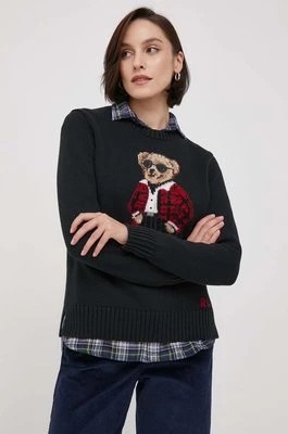 Zdjęcie produktu Polo Ralph Lauren sweter bawełniany kolor czarny
