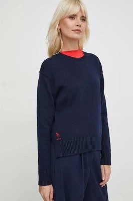 Zdjęcie produktu Polo Ralph Lauren sweter bawełniany kolor granatowy lekki 211898583