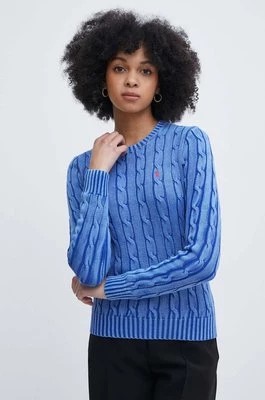 Zdjęcie produktu Polo Ralph Lauren sweter bawełniany kolor niebieski lekki 211935303
