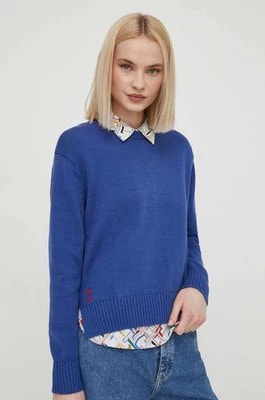 Zdjęcie produktu Polo Ralph Lauren sweter bawełniany kolor niebieski lekki 211898583
