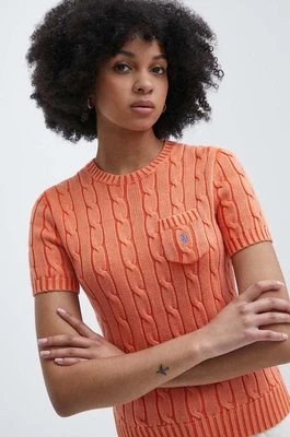 Zdjęcie produktu Polo Ralph Lauren sweter bawełniany kolor pomarańczowy 211935306
