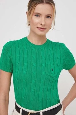 Zdjęcie produktu Polo Ralph Lauren sweter bawełniany kolor zielony
