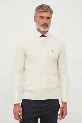 Zdjęcie produktu Polo Ralph Lauren sweter wełniany męski kolor beżowy