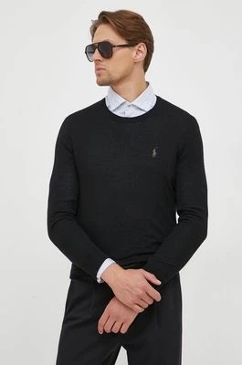 Zdjęcie produktu Polo Ralph Lauren sweter wełniany męski kolor czarny
