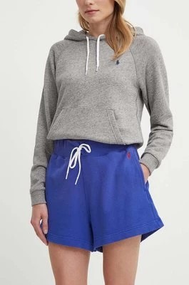 Zdjęcie produktu Polo Ralph Lauren szorty bawełniane kolor fioletowy gładkie high waist 211935586